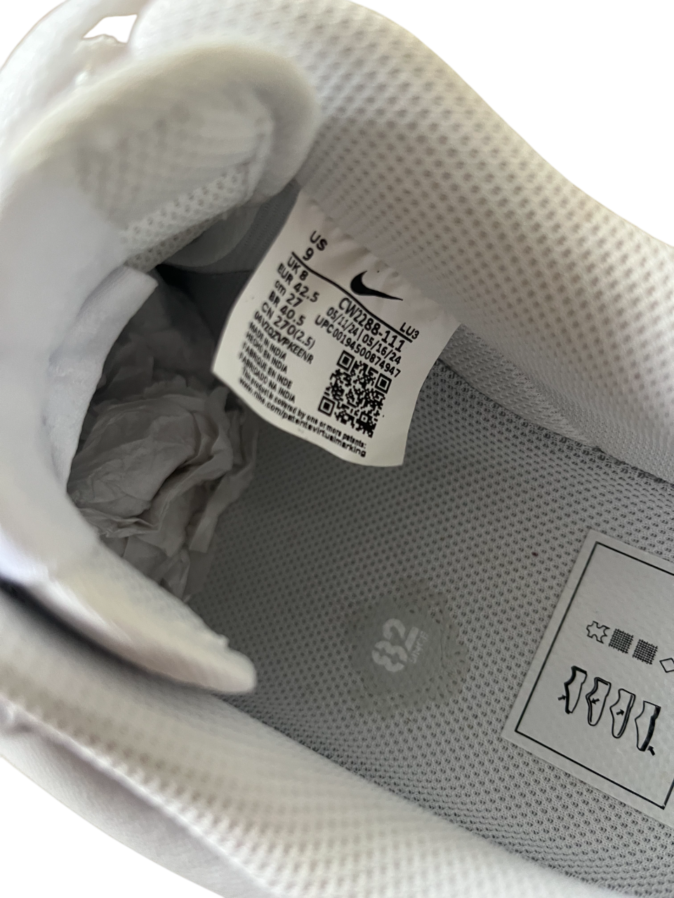 Nike Air Force 1 White Größe: 42.5