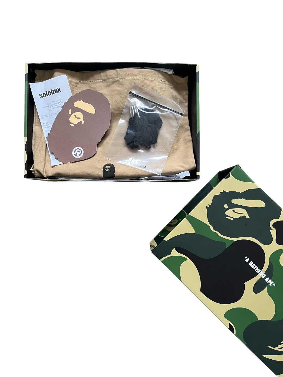A Bathing Ape Bape Sta Weiß Lackleder