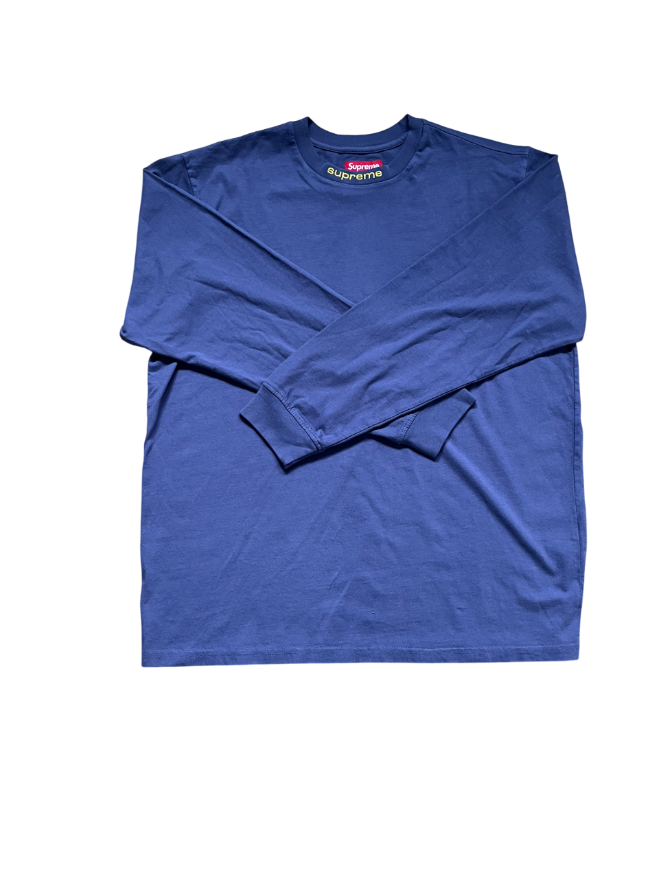 Supreme Longsleeve Embroidered Collar L Top Navy